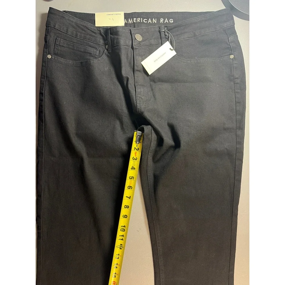 American Rag Slim Fit Jeans Mens 36/30 Black Comfort Stretch Denim NWT New